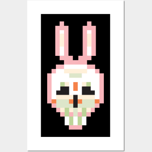 Pink Pixel Rabbit Posters and Art